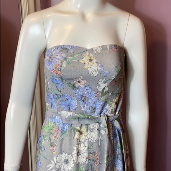 H&M Strapless Floral Print Crop Jumpsuit - Picture 2 of 7